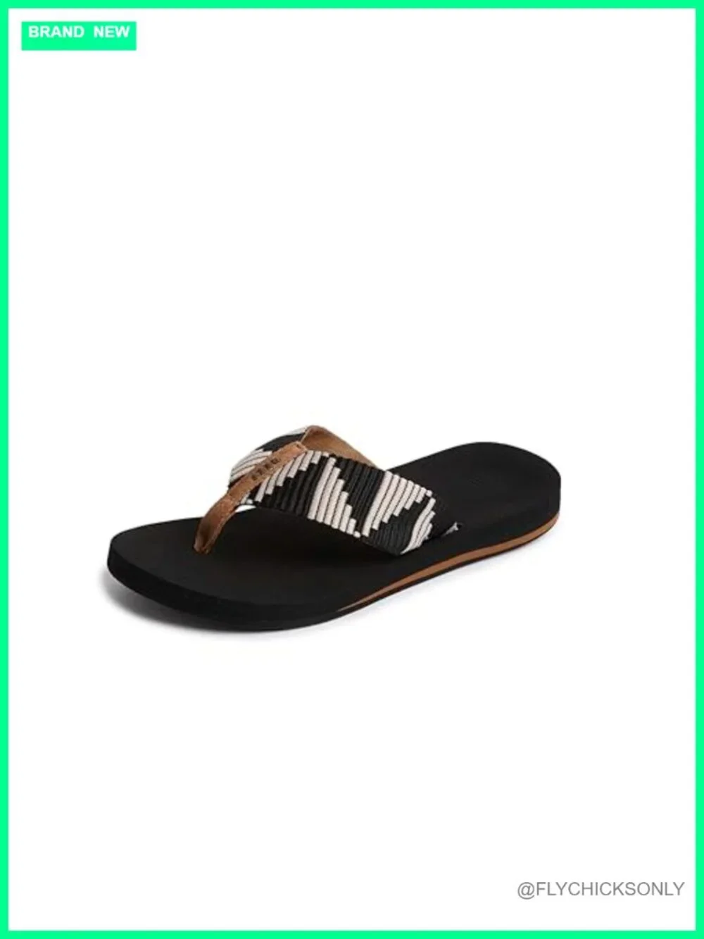 Women's Woven Flip Flop Sandals with Arch Support